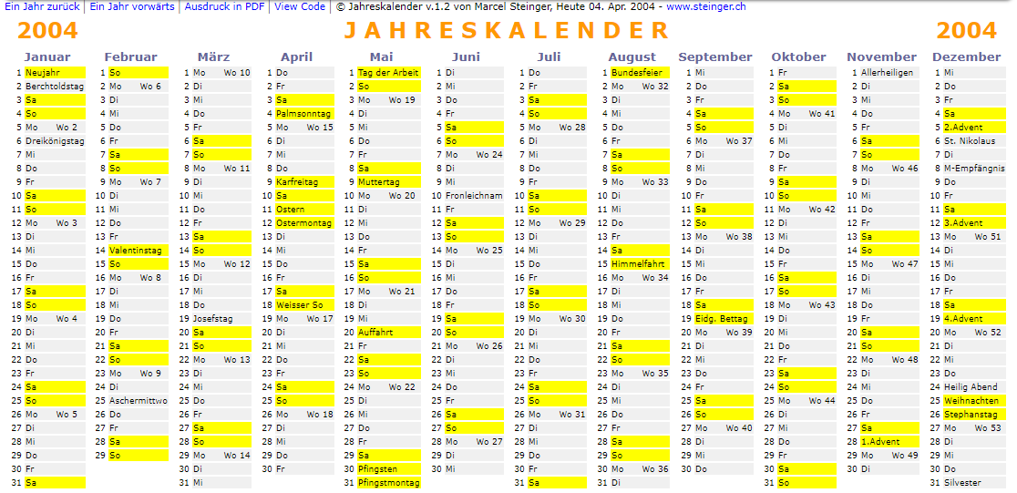 jahreskalender
